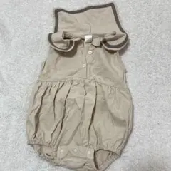 セーラーロンパース　ノースリーブ　ベージュ　80サイズ