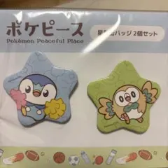 ポケピース３連アクリルキーホルダー ＆星型缶バッジ２個セット