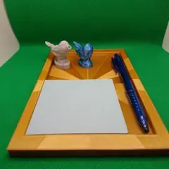 しまえなが2匹つき 卓上トレイ ボールペン 付箋つき