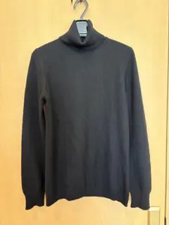ユニクロ カシミヤ100% タートルネックニット セーター 黒 Ｌサイズ