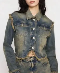 LAGUA GEM CUT OFF COMPACTデニムジャケットのサムネイル