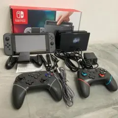【完品】Nintendo Switch グレー【おまけ2つ付き】