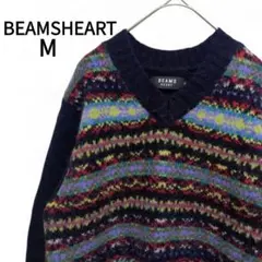 BEAMS HEART ビームスハート Vネックセーター モヘア混 M