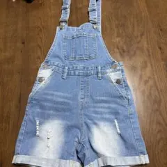 SHEIN デニムオーバーオールショートパンツ 150