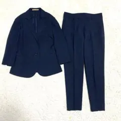 未使用 オリヒカ セットアップ パンツ スーツ ネイビー ウォッシャブル