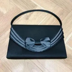 【PETITSOIR】黒いリボン付き　和装用　フォーマルバッグ