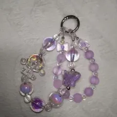 ビーズストラップ　ハンドメイド