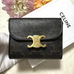 【最終値‼️】CELINE セリーヌ トリオンフ ブラウン 三つ折り財布のサムネイル