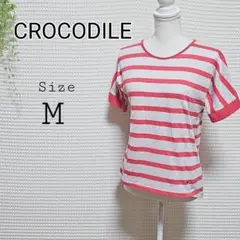 CROCODILE ストライプ 半袖Tシャツ M