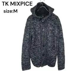 THE SHOP TK MIXPICE ニット　アウター　フード　ジャケット　Ｍ