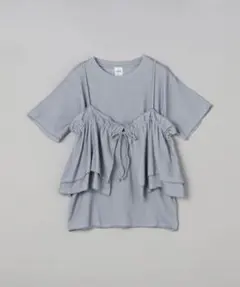 タグ付き未使用品 coen 【セットアイテム】配色リブキャミソールセットTシャツのサムネイル