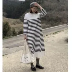 BEAMS BOYナバルボーダーロングワンピース