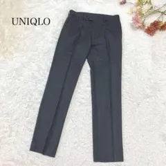 s2907【ユニクロ】メンズ スラックス パンツ 薄手 シンプル グレー M
