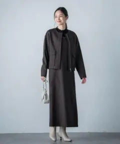 ロートレアモン ネップツイードジップジャケット