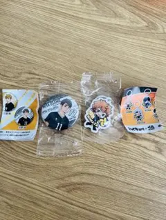 くら寿司限定 ハイキュー ガチャ 宮治缶バッジ＆日向翔陽アクリルキーホルダー