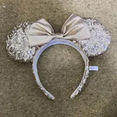 ディズニー　ピンク　スパンコールカチューシャ　ゴールド　ローズゴールド　ミニー