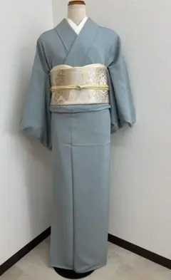 【上品な一つ紋色無地＋袋帯 2点セット】正絹 フォーマル 入学式 お茶席 結婚式