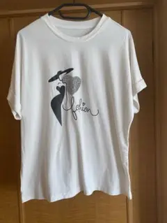 レディース ホワイトTシャツ 半袖 M〜L