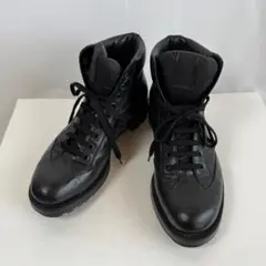 PRADA leather lace-up boots, black.