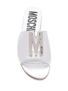 MOSCHINO　Mロゴスライドサンダル　38　イタリア製のサムネイル
