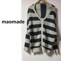 maomade ★ アルパカ ボーダー ニット カーディガン