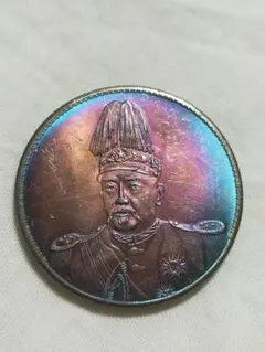 旧蔵民国 武装曹锟 記念銀貨 双旗図 古銭 経年品 渡来銭・大型銀貨