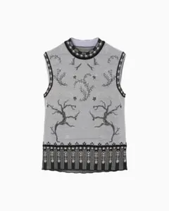 マメ　Layered Jacquard Sleeveless Knit Topのサムネイル