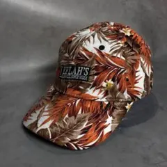 GQ2411◇LEFLAH : ボタニカル柄キャップ◇スナップバック◇オレンジ系