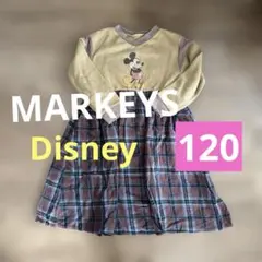 値下げMARKEYS Disney120長袖ワンピーストレーナーカットソー裏毛