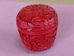 堆朱の 棗（なつめ）牡丹文様 茶道具 - メルカリ