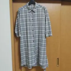 チェック柄 シャツワンピース