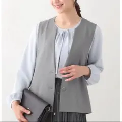 【新品未使用】　DRESKIP ペプラムジレ　ベスト　グレー