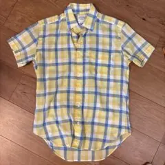 CRICKET SOLFERINO シアサッカーシャツ イエローギンガムチェック 