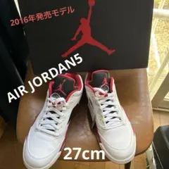 AIR JORDAN エアジョーダン5　レトロ　ロー ホワイト スニーカー