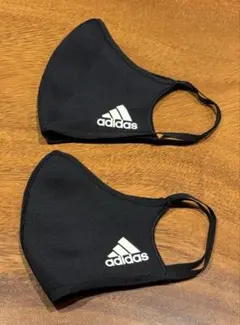 adidas アディダス　マスク 2枚 フリーサイズ ブラックのサムネイル