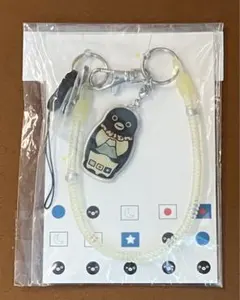 Suicaのペンギン さかざきちはる リバーシブルペンギンアクリルチャーム 新品未開封品｣ Suicaのペンギン 花札柄キーホルダー 8月 薄 ペンギン