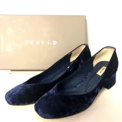 最終値下げ‼️【美品】FRAY I.D ベロアパンプス 37/23.5㎝　謝恩会のサムネイル