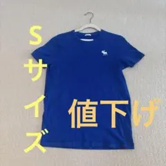 値下げ‼️Abercrombie & Fitch 青 半袖Tシャツ S
