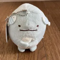 新品　水色のストラップ付きぬいぐるみ　すみっこぐらし　とかげ