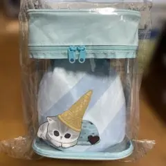 mofusand モフサンド　巾着つき ショルダーバッグ　ブルー