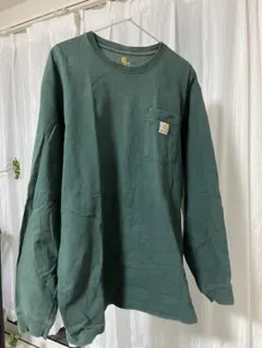 carhartt ロンT グリーン　サイズM
