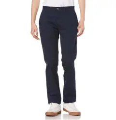 チノパン スリムフィット カジュアル ストレッチ メンズ パンツ ネイビー