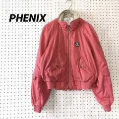 フェニックス ナイロンジャケット バルーン袖 ロゴ刺繍（M）レトロデザイン