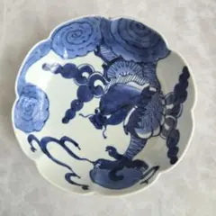 古伊万里 染付 瓔珞 団龍文 なます皿 - メルカリ