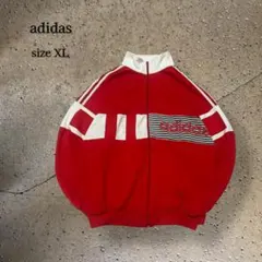 生駒 様専用adidasトラックジャケットL～XL赤白90s風ヴィンテージ674