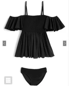 GRL フリルオフィショルダーフレアビキニ水着 ブラックのサムネイル