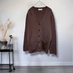 BLANCE◎ウール100％ Vネックカーディガン ブラウン 茶色トップス羽織り