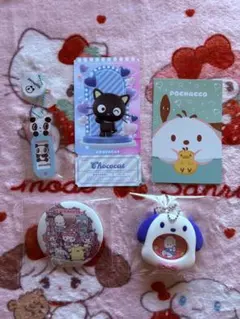 Chococat Pochacco サンリオキャラクターズ缶バッジ等5点セット