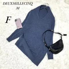 《ドゥミルサンク エム》Vネックニット/セーター/長袖/ワンピース/ネイビー/F