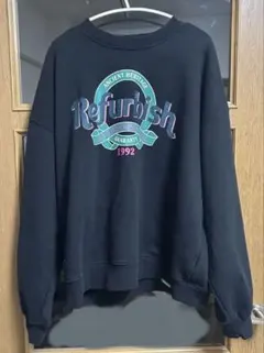 Back number 古着トレーナー黒. Lサイズのサムネイル
